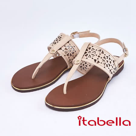 itabella
牛皮幾何夾腳涼鞋