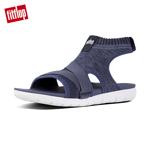 【FitFlop】UBERKNIT BACK-STRAP SANDALS 印地安藍/粉藍