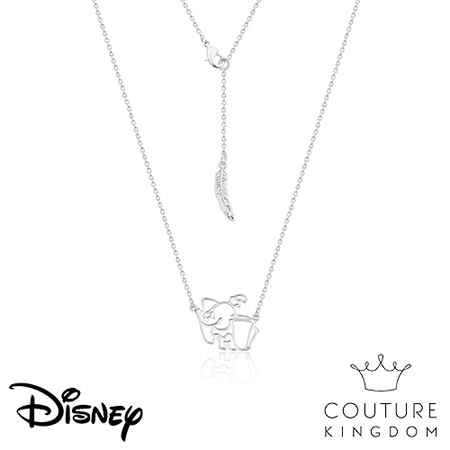 Disney Jewellery 迪士尼小飛象鏤空鍍14K白金項鍊
