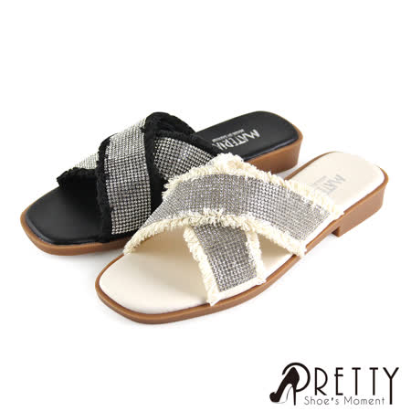 Pretty
水鑽絨毛平底拖鞋