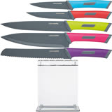 《KitchenCraft》Colourworks刀座+刀具5件