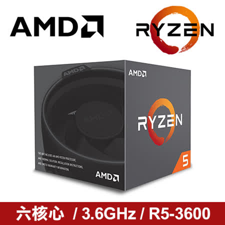 AMD RyzenR5-3600
處理器(六核12緒)