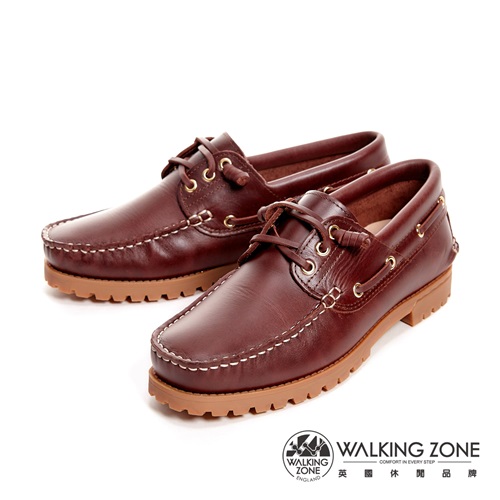 【WALKING ZONE】經典復刻雷根鞋(紅棕色) 小牛皮手工-男