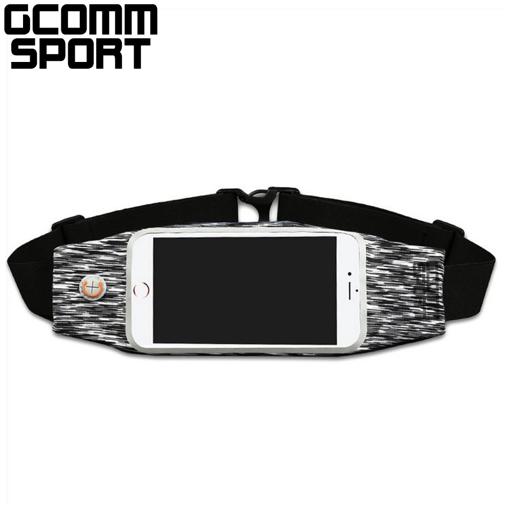 GCOMM SPORT 萊卡時尚雪花防汗水音樂腰包 黑白雪花