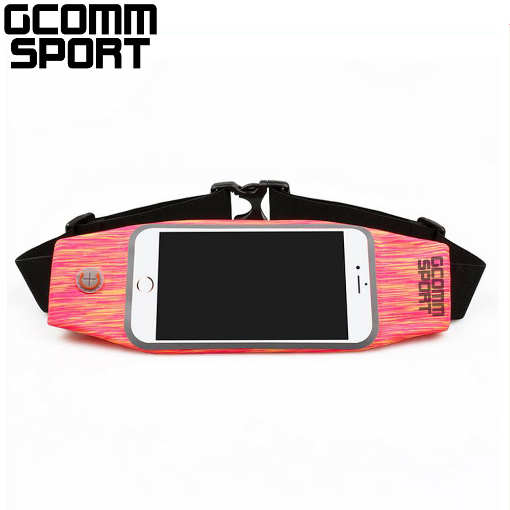 GCOMM SPORT 萊卡時尚雪花防汗水音樂腰包 橙紅雪花