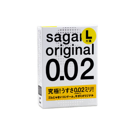 Sagami．相模元祖 L-加大
002超激薄保險套 3入X2盒