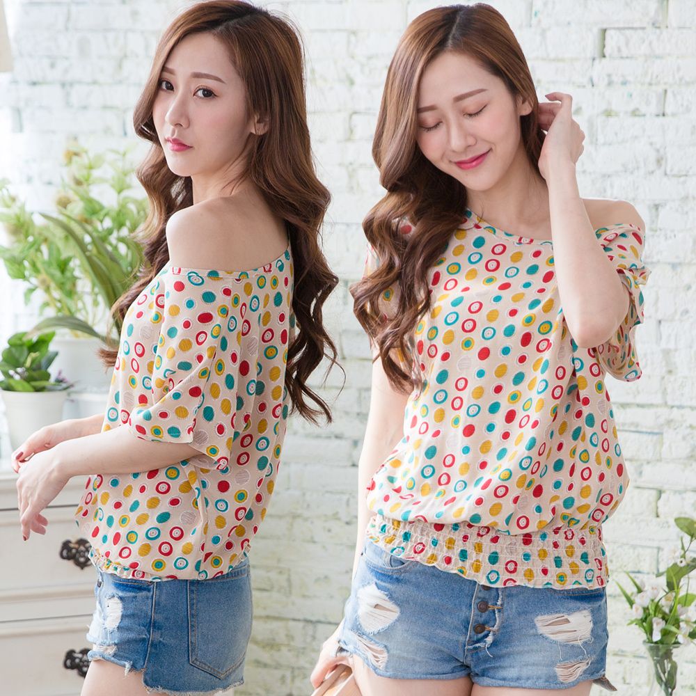 【Wonderland】
涼爽絲柔顯瘦縮口上衣(黃)