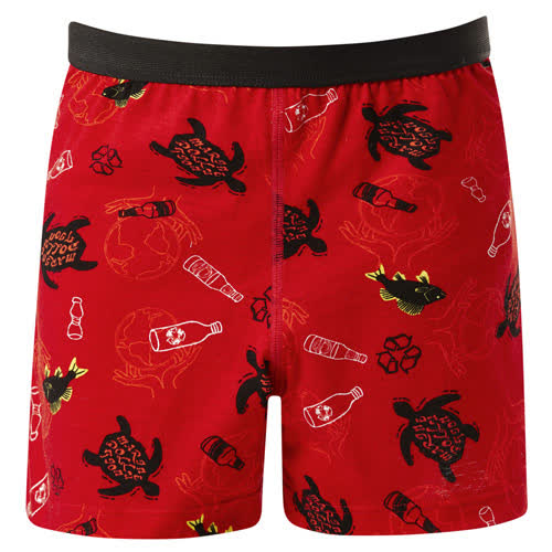 DADADO-海洋110-130男童內褲(紅)品牌推薦-舒適寬鬆-四角男褲