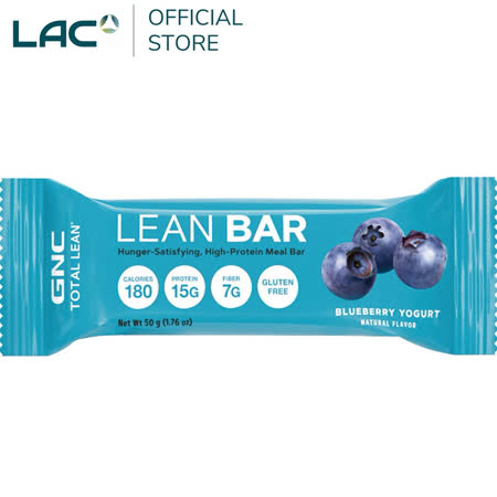 【LAC利維喜】GNC健安喜 TotalLean營養棒-藍莓優格5條(大豆卵磷脂/蛋白質/膳食纖維)