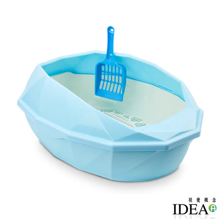 IDEA-鑽石網格貓砂盆大空間 附貓鏟