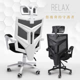 IDEA-新時尚風格高機能電腦椅-PU靜音滑輪 銳利黑