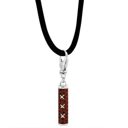 MONT BLANC 萬寶龍 波希米亞風墜飾純銀項鍊-咖啡色