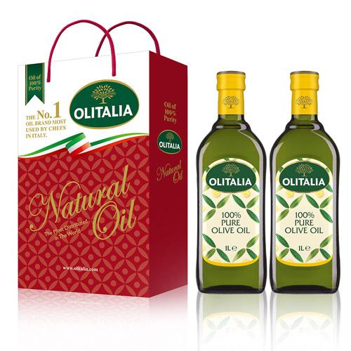 Olitalia 奧利塔純橄欖油禮盒組2組 (1000mlX2罐/組)