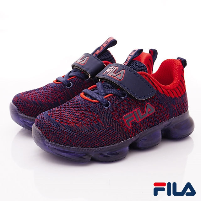 FILA頂級童鞋-電燈運動款-851T-323藍紅-(15-19cm)