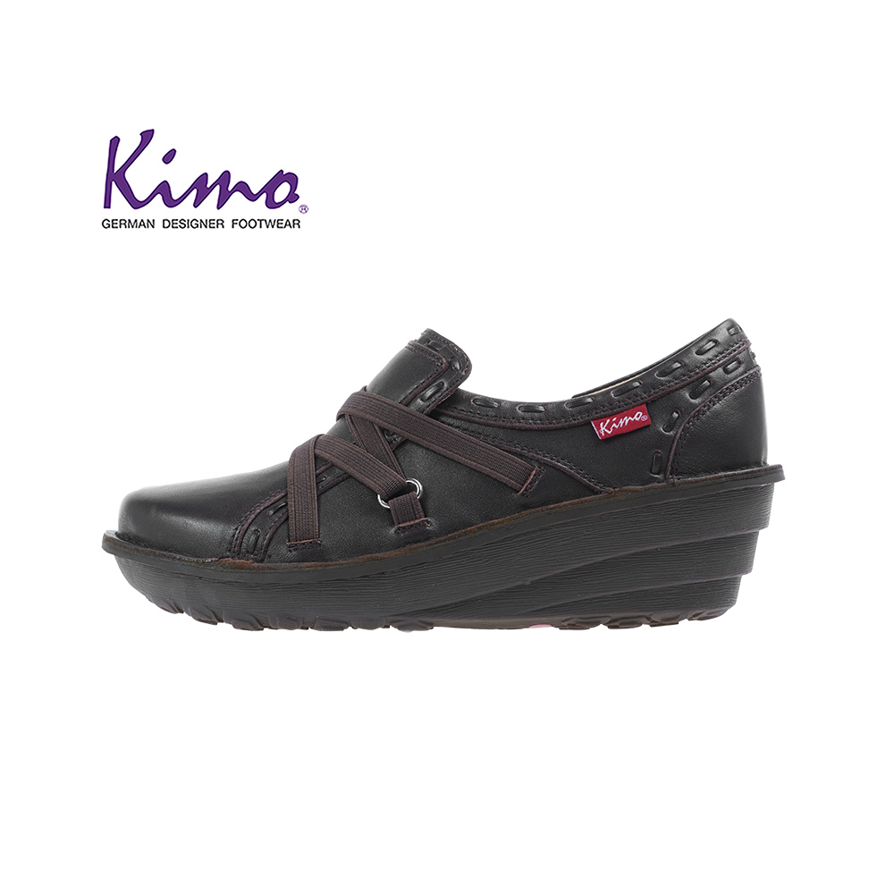 【Kimo 德國手工氣墊鞋】簡約率性寬楦舒適好走耐用平底休閒鞋(沉穩咖KAIWF011088)
