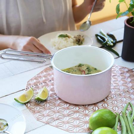 【JIA 品家】虹彩鋼 琺瑯牛奶鍋14cm (粉紅色)