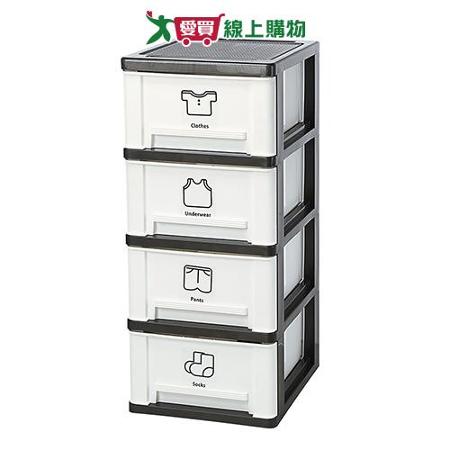 KEYWAY 亞士都四層櫃FV-408-附輪(白)