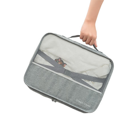 PUSH!旅遊用品旅行收納袋行李箱衣物整理收納包袋套裝(7件套)藍色S51-2