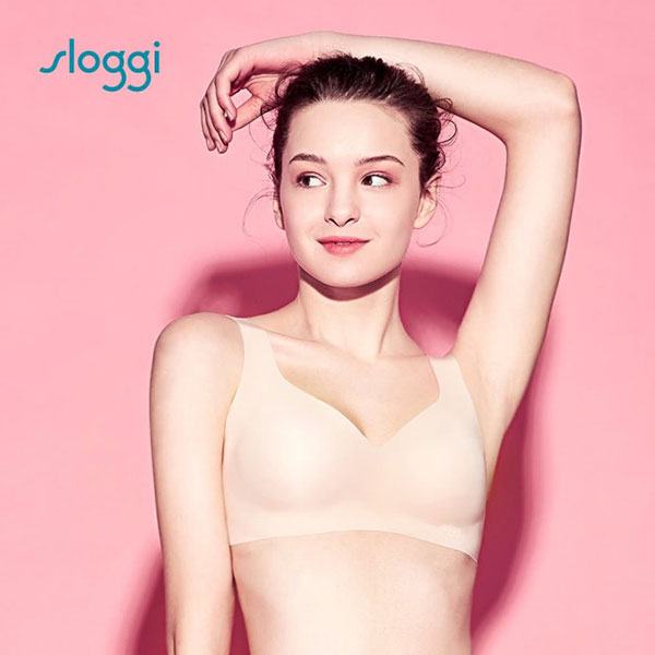 【黛安芬】sloggi ZERO Feel bralette 零感V領背心式內衣(迷霧灰)