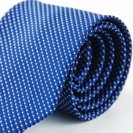 【Alpaca雅派】藍色斜紋白點領帶