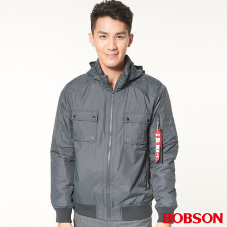 BOBSON
男款抽皺鋪棉外套