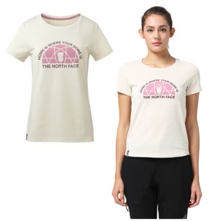 【美國 The North Face】女 FlashDry 閃電快乾短袖圓領快排衫.機能性吸濕排汗/3CIM 白 V