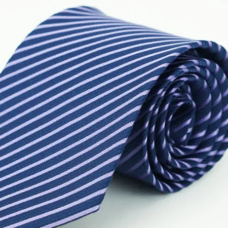 【Alpaca雅派】深藍斜紫紋領帶