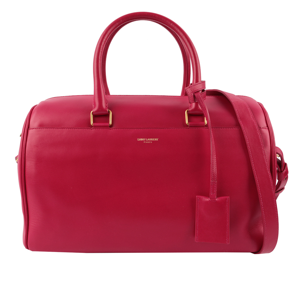 【YSL】滑面牛皮 手提/斜背 波士頓包(童話粉) 322049 BOF0J 5514