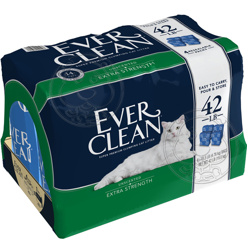 美國EVERCLEAN 》低過敏結塊貓砂(藍標)-42lb