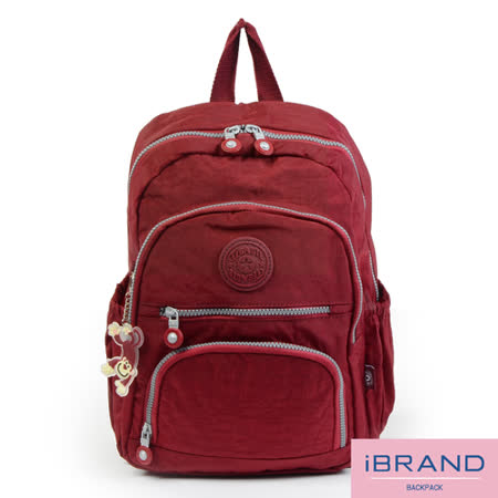 iBrand後背包 繽紛樂園尼龍多口袋後背包