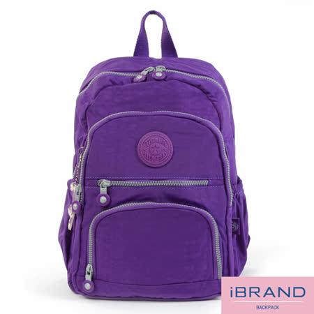 iBrand後背包 繽紛樂園尼龍多口袋後背包