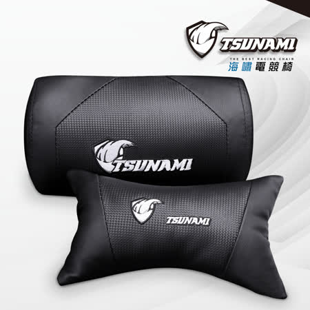 【TSUNAMI】旗艦海嘯工學皮革電競賽車椅-全黑款