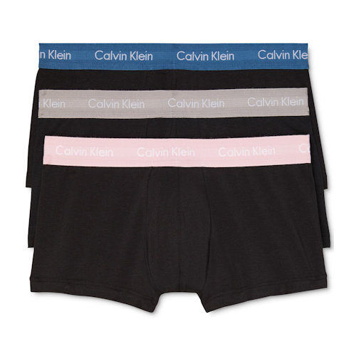 【Calvin Klein】2019男時尚褲頭黑色四角內著混搭3件組【預購】