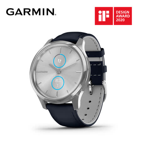 展示福利品】GARMIN vivomove Luxe (皮革) 指針智慧腕錶(42mm) 7074265