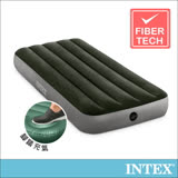 【INTEX】經典單人型充氣床墊(fiber-tech)-內建腳踏幫浦-寬76cm(64760)