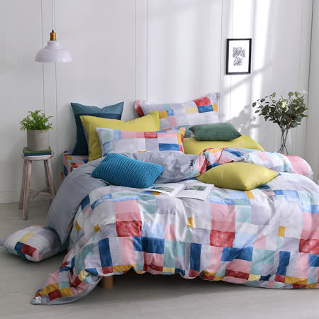 OLIVIA  Picasso 彩色 標準單人床包美式枕套兩件組