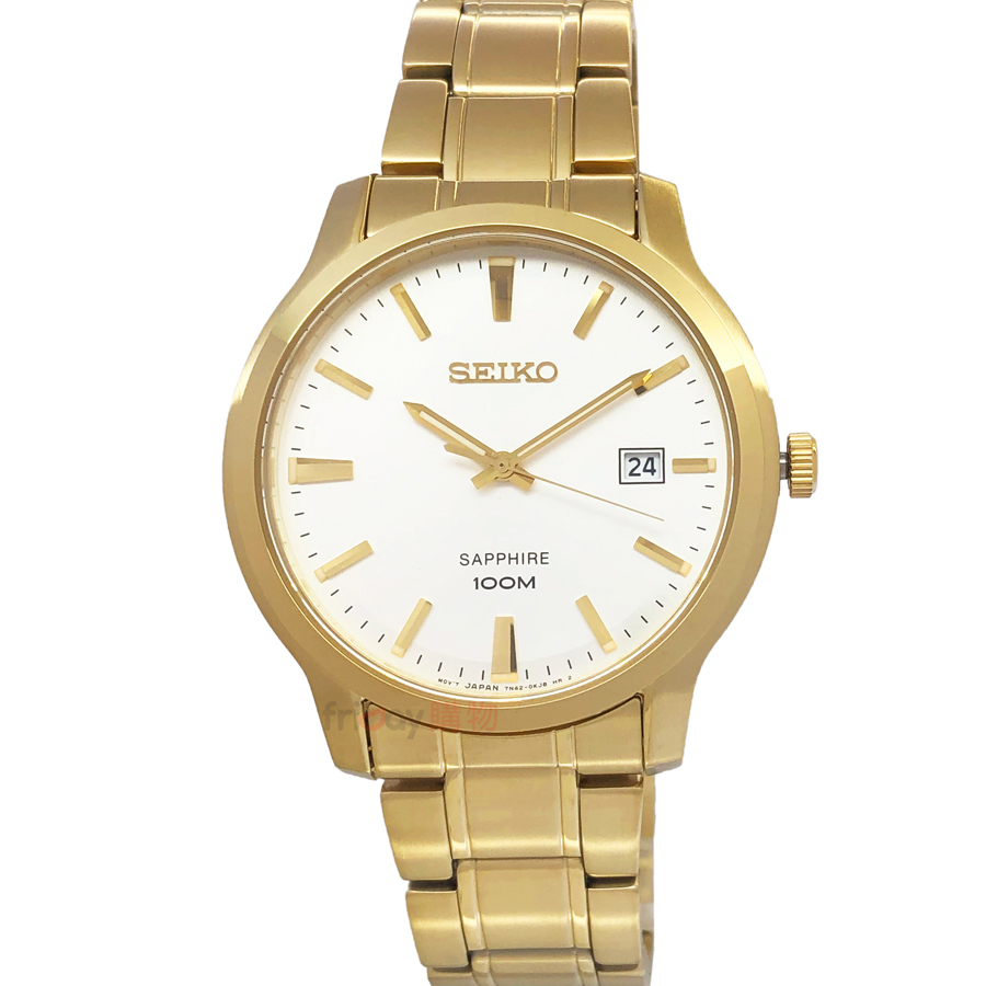 SEIKO手錶 SGEH70P1 精工表 藍寶石鏡面 IP金鋼帶 男錶