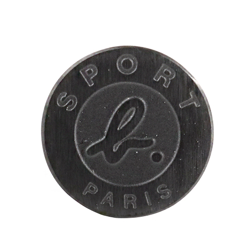 agnes b. - SPORT PARIS b. b. logo 圓形耳環(黑/單隻)