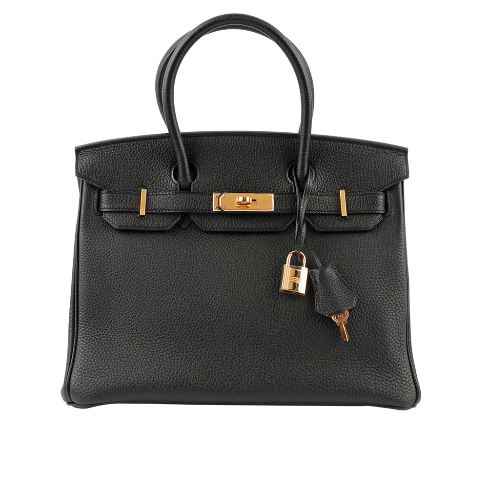 【HERMES】Togo皮 30cm 金釦 Birkin (黑色) HE12000199