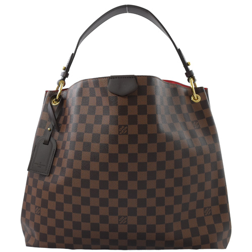 Louis Vuitton LV N44045 Graceful MM 棋盤格紋皮飾邊磁釦單肩背包_預購