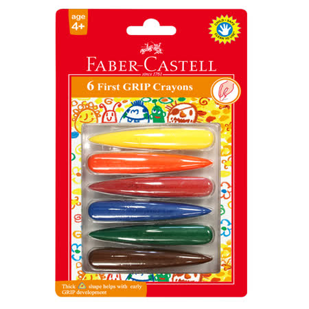Faber-Castell 學齡子彈無毒蠟筆(6色)
