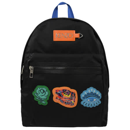 KENZO 
立體徽章厚尼龍後背包