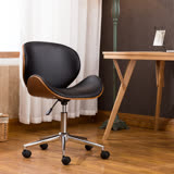 E-home Sedona賽多納可調式曲木電腦椅-黑色