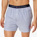 【Tommy Hilfiger】2019男時尚舒適藍條紋鈕扣平口內著【預購】