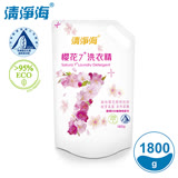 (任選)清淨海 櫻花7+系列洗衣精補充包 1800g