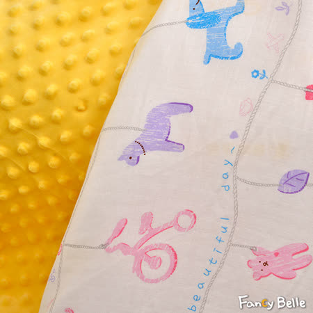 義大利Fancy Belle《晚安寶貝》雙層紗防蹣抗菌吸濕排汗兒童兩用荳荳毯(105*135CM)