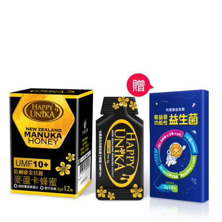 Happy Unika佑爾康金貝親麥蘆卡蜂蜜UMF10+隨身包5g(12入組)