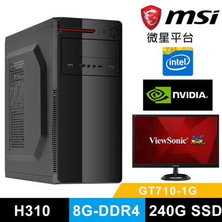 微星i3四核/獨顯/8G
240GSSD+優派22吋LCD