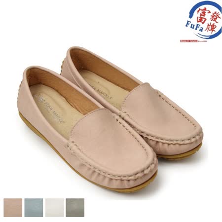 【富發牌 Fufa Shoes Market】通勤族最愛，莫卡辛休閒鞋 1DA57 粉
