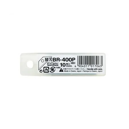 日本製造NT Cutter拆箱刀片 開箱刀替刃BR-400P(10入;合金工具鋼)適R-1200P